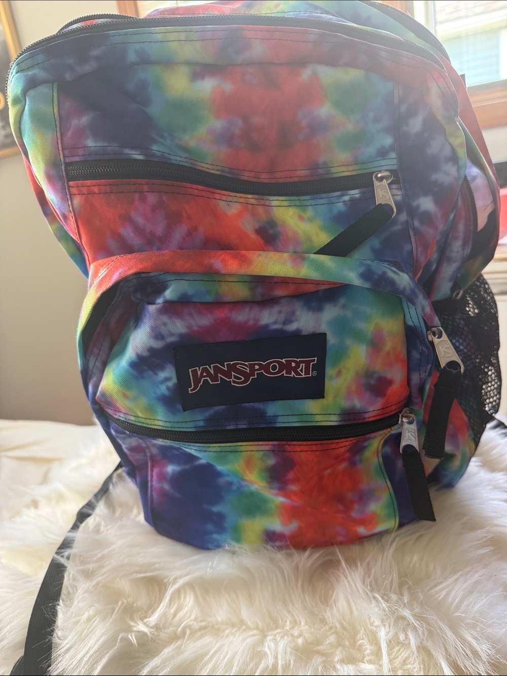 Jansport Tie-Dye Backpack in Rainbow Colors